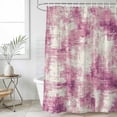 thumbnail image 6 of Pink Ombre Shower Curtain Set - Small 36" x 72" Washable Bathtub Curtain with 12 Hooks, Gradient Abstract Art Vintage Waterproof Fabric Stall Shower Curtains for Bathroom/Bathtub Décor, 6 of 6