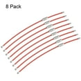 thumbnail image 2 of Uxcell 150mm Length PVC Coated Stainless Steel Keyring Loop Cable Red 8 Count, 2 of 6