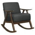 thumbnail image 1 of Lexicon Waithe Mid-Century Fabric Rocking Chair in Dark Walnut/Dark Gray, 1 of 8