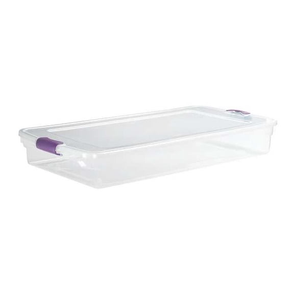 Zoro Select Storage Tote,Polypropylene,Clear,60 qt. 3470GRPRCL.04
