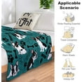 thumbnail image 4 of Adorable Boston Terrier Blanket Soft and Cozy Flannel Boston Terrier Blanket Bedding Decor Adult Boston Terrier Dog Lover Gift 50"x40", 4 of 6
