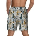 thumbnail image 3 of Kdxio Llama And Cactus1 Print Men'S Swim Trunks With Compression Liner 7 Inch Inseam Quick Dry Swim Shorts, 3 of 7
