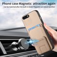 thumbnail image 6 of Allytechgroup Cards Holder Back Case for iPhone 8 Plus/ 7 Plus, Vintage PU Leather TPU Shockproof Slim Kickstand Anti-Drop Protective Wallet Phone Case Cover for Apple iPhone 8 Plus/ 7 Plus, Khaki, 6 of 8