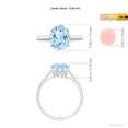 thumbnail image 4 of Angara Natural 2.2 Ct. Aquamarine Solitaire Ring in Sterling Silver for Women (Ring Size: 3.5), 4 of 9