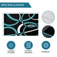 thumbnail image 6 of Turquoise Geometric Placemats Set of 8, Modern Abstract Aesthetic Striped Art Placemats for Dining Table, Place Mats for Kitchen Tabletop, Waterproof Wipeable Dining Table Mats Set, 6 of 9