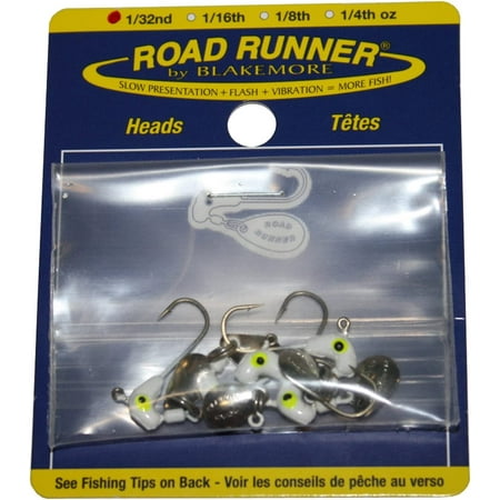 UPC: 0020801049848 | Blakemore Road Runner 1/16-ounce White Underspin Fishing jig.