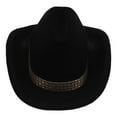 thumbnail image 1 of OUNONA Engagement Box 1Pack Cowboy Hat Box Western Style Black Velvet, 1 of 8