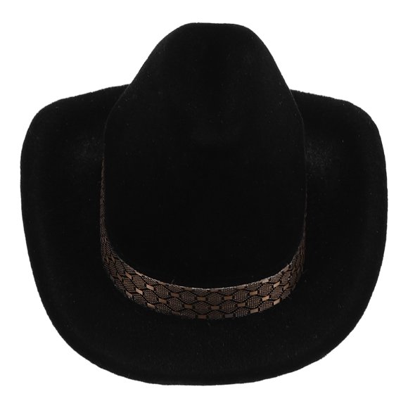 OUNONA Engagement Box 1Pack Cowboy Hat Box Western Style Black Velvet