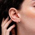 thumbnail image 4 of ANGARA Natural Pear Emerald Earrings with Diamond Swirl Frame in 14K Rose Gold for Women (Size-5x3mm) | May Birthstone, Birthday, Anniversary, Jewelry Gift for Women | Natural Emerald Earrings, 4 of 9