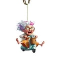 thumbnail image 2 of Christmas Clearance 2024 Christmas Tree Ornaments Joyful Motorbike Granny Novelty Pendant Acrylic Flat Car Hanging Ornament for Home Holiday Decoration Christmas Hot Sales!, 2 of 7