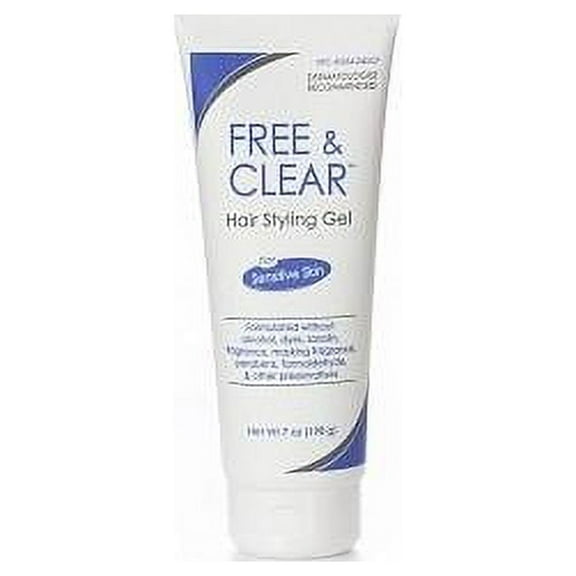 5 Pack Free & Clear Hair Styling Gel For Sensitive Skin & Scalp - 7 oz Each