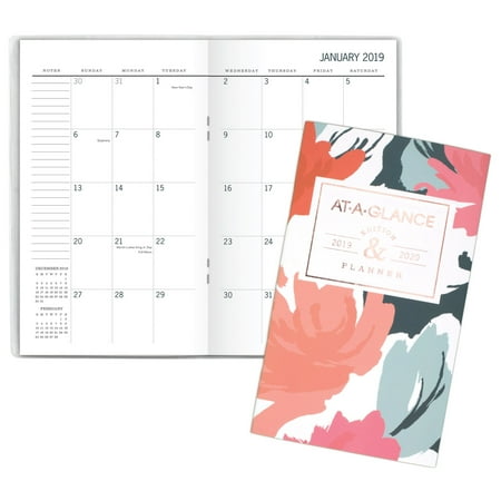at a glance badge 2 year monthly pocket planner 2019 yearly