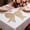 Gold, variant on Gqtwoy Valentines's Day Bow PVC Table Mat, Waterproof Table Mat, Scald Resistant, Western Style Table Decoration, Ideal for Parties and Gatherings