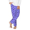 thumbnail image 2 of Wukai Purple Snowflake Elegance Print Teenagers' Pajama Pant Sleep Pajama Lounge Pant PJ Bottoms with Pockets and Button Fly(Available in Big & Tall)-Large, 2 of 6