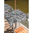 thumbnail image 2 of Outdoor Tablecloth with Umbrella Hole for Patio/Picnic/Party/Camping, Farmhouse Country Waterproof Table Cloth Square Cover Washable, Vintage French Garden Horse Swan (60"x 60"), 2 of 8