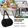 thumbnail image 5 of SEANATIVE Black Round Tissue Holder Bag Home Decor Easy to Clean Hanging Paper Holder for Office Car Reusable Refrigerator Tissue Holder Round Tissue Organizer Bag with Zipper, 5 of 7