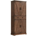 thumbnail image 5 of ELYKEN 72" Kitchen Pantry Storage Cabinet with Adjustable Shelves and Drawer, Rustic Brown, 5 of 8