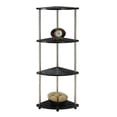 thumbnail image 2 of Pemberly Row Four-Tier Corner Shelf in White Wood Finish, 2 of 5