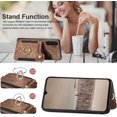 thumbnail image 4 of A14 5G Case,Card Holder Wallet for Galaxy A14 5G Phone Case,Ring Holder Stand,RFID-Blocking,Wrist Strap,Camera Protector,Leather Protective  Flip Cover for Samsung A14 5G Case (Brown), 4 of 14
