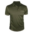 thumbnail image 4 of Kakii Men's Short Sleeve Polo Shirts Casual Summer Classic Collared Golf Shirt with Pocket, 4 of 6