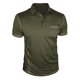 thumbnail image 4 of Ceisia Men's Summer Gift Sporty Solid Color Button-Up Turndown Collar/Lapel Short Sleeve Shirt - Comfortable Daily Outdoor Wea r, 4 of 6