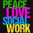 thumbnail image 3 of CafePress - Peace Love Social Work Women's Value T Shirt - Women's Traditional Fit Dark T-Shirt, 3 of 4