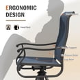thumbnail image 5 of Techmilly Outdoor Dining Chairs , Patio Swivel Chairs Set of 2, Support 400lbs , Navy blue, 5 of 8