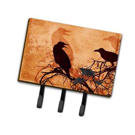 

Carolines Treasures SB3009TH68 Beware of the Black Crows Halloween Leash or Key Holder Triple multicolor