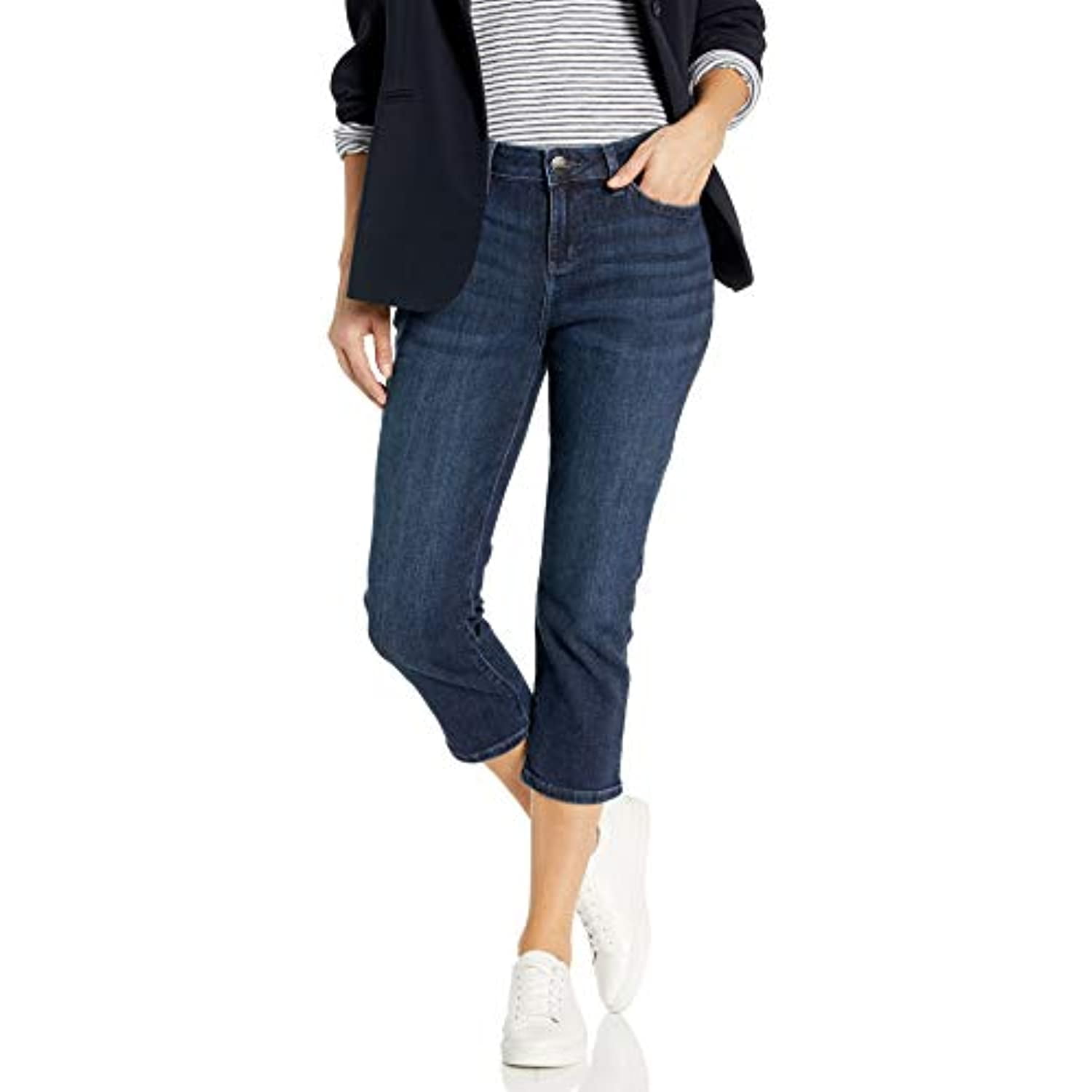 Lee Lee Women's Legendary Regular Fit 5 Pocket Capri Jean, Infinity, 16