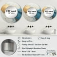 thumbnail image 4 of Designart "Cosmic Paint In Gold And Blue" Abstract Painting Beige Large Round Mirror - Round Bedroom Mirror Wall Decor - Modern Round Printed Mirror - 23" x 23", 4 of 6
