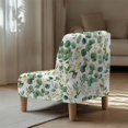 thumbnail image 5 of HELLHERO Eucalyptus Leaf Armless Accent Chair Protector, Dustproof Stain Protection Armless Chair Slipcover for Hotel Dining Room, 5 of 8