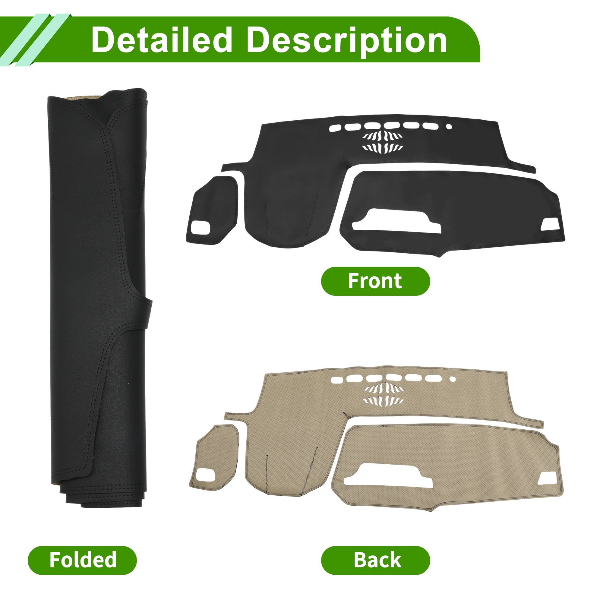 Unique Bargains Dashboard Cover for Lexus RX 350 2020-2022 Dash Cover Mat Carpet Center Console Dash Cover Mat Car Interior Anti-Slip Faux Leather Black 1 Pc