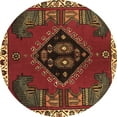 thumbnail image 1 of Ahgly Company Indoor Round Persian Brown Traditional Area Rugs, 4' Round, 1 of 4