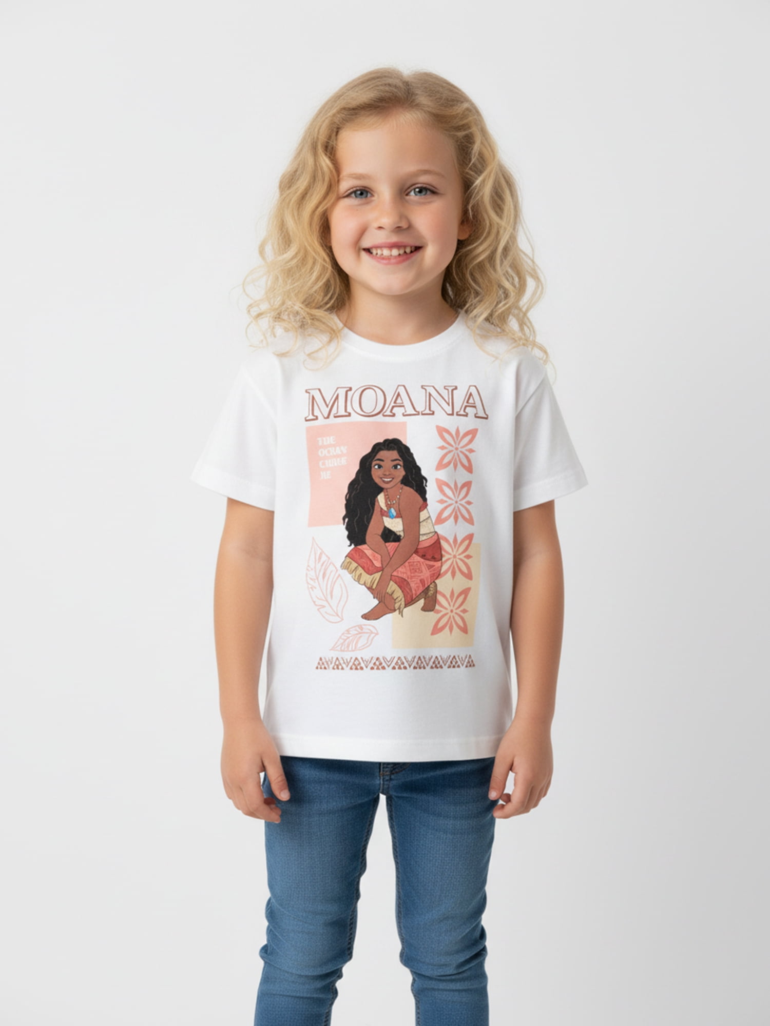 Moana Ocean Chose Me Girls Short Sleeve Graphic T-Shirt, Sizes 4-16