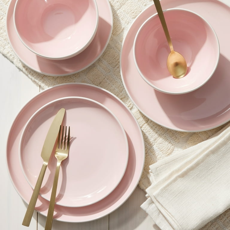Porcelain Pink Ikea Stoneware Dinner Set Better Homes Gardens