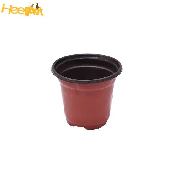 PURELY- 100 Pack For Plants Care Brick Red Garden Nursery Pot Plastic Plant Flower Pots