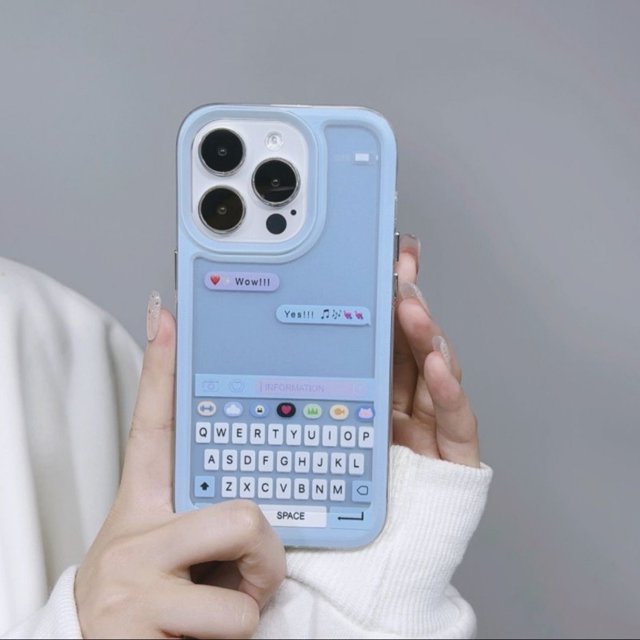 Funda De Teléfono Creativa Para iPhone 14 13 12 11 Pro Max X XS XR Transparente Acrílico Cubierta Trasera Patrón De Teclado