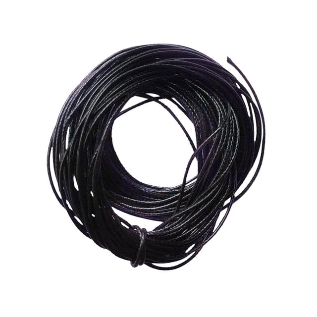 Cuerda de cera Encerada Sunnimix Hilo de Lino Negro 10 metros