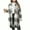 Black, variant on Flannel Shacket Jackets for Women Plus Size Oversized Button Down Coat Plaid Shirt with Pocket Lapel Long Sleeves Fall Tartan Winter Trench Long Outerwears
