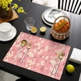 thumbnail image 4 of Pioneer Flower Floral Print Pattern Summer Placemats Table Placemats Set Of 4-Linen Kitchen Washable Placemats Table Mats 12x18 Inch Non-Slip Heat Resistant, 4 of 5
