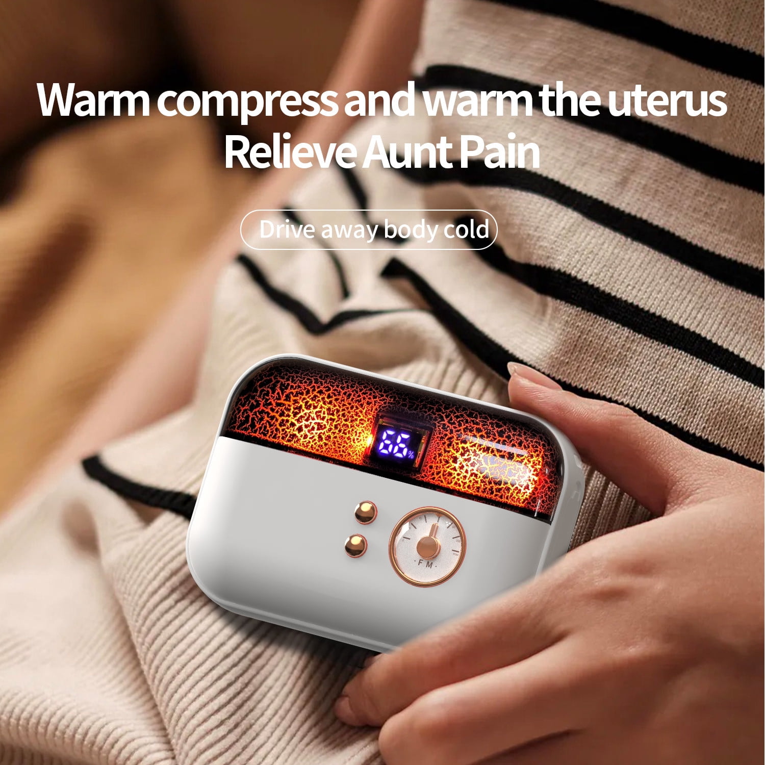 Wovilon Portable Hand Warmer, Power Bank Rechargeable USB Hand Warmer Heater ,Double-Side Heating＆3 Gears , For Skiing Climbing Hiking Winter