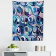 thumbnail image 1 of Abstract Tapestry, Motley Retro Colored Curvy Shapes Continuous Funky Tiles as Uneven Circular Forms, Fabric Wall Hanging Decor for Bedroom Living Room Dorm, 5 Sizes, Multicolor, by Ambesonne, 1 of 1