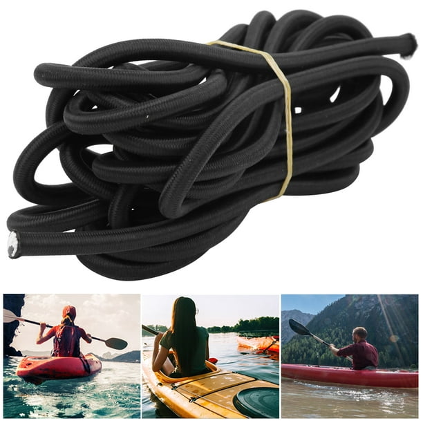 Rdeghly Elastic Rope,Dugout Canoe Elastic Rope,Portable Canoeing Kayak  Dugout Canoe High Elastic String Rope Accessories 6mmx5m 