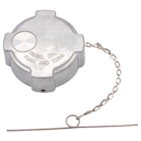 3-1/2" Aluminum Fuel Tank Cap with Safety Chain & Retainer, Fits with Freightliner Cascadia/Columbia/Century/Coronado 1996-2022, Replace 0337017002 03-37017-002 572.1018, 600149