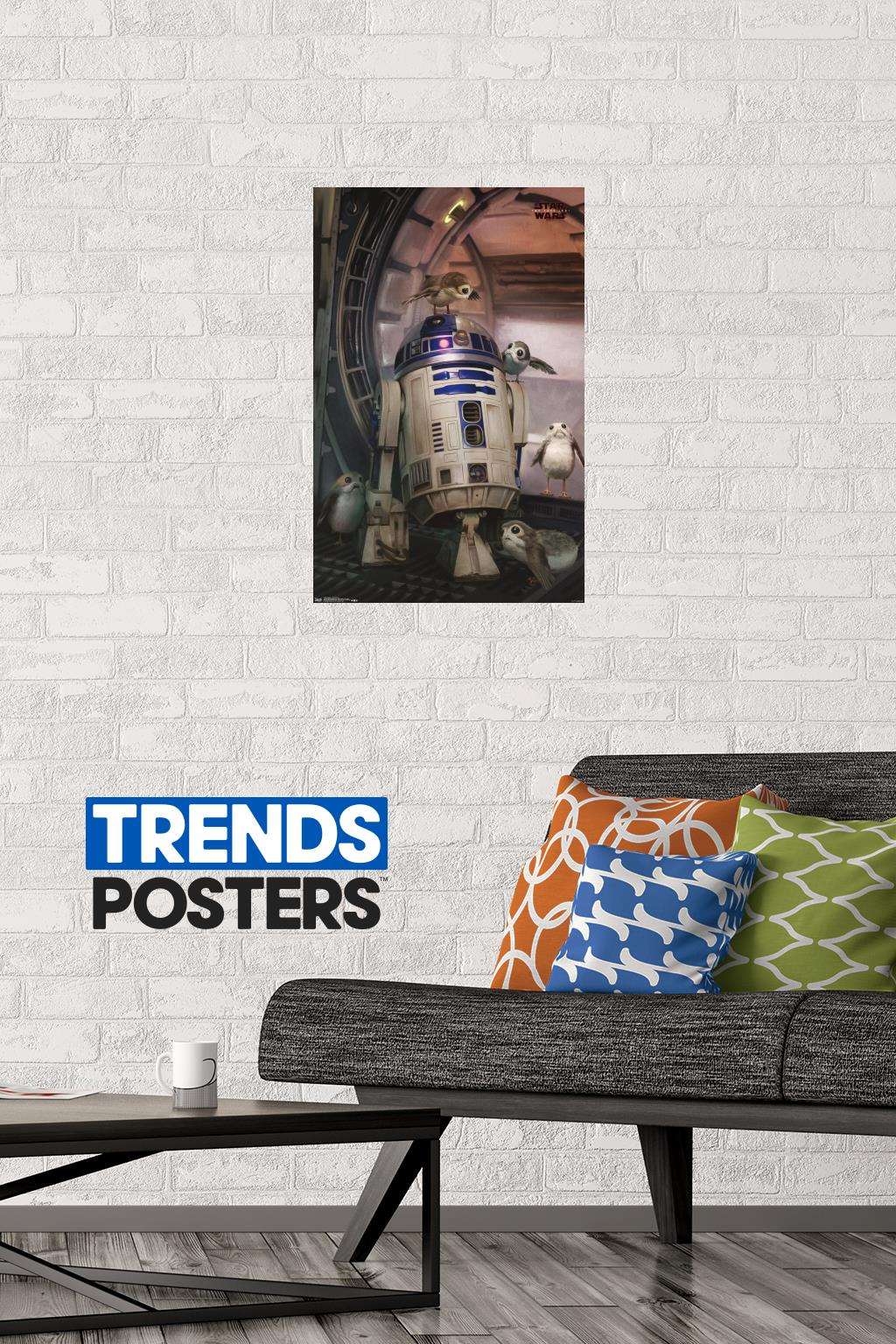 Star Wars: The Last Jedi - Droid And Porg Wall Poster, 14.725" x 22.375"