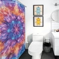 thumbnail image 4 of Kaleidoscope Mandala Colorful Floral Boho Shower Curtain for Bathroom with 12Hooks, Polyester Fabric Thick Shower Curtain Washable Waterproof Curtain, 4 of 6
