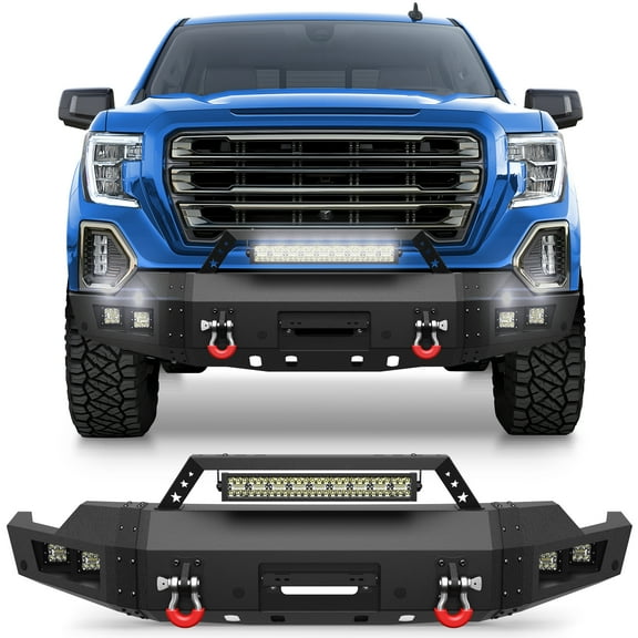 POFENZE Front Bumper for 2019-2022 GMC Sierra 1500