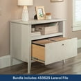 thumbnail image 4 of Sauder Larkin Ledge L-Shaped Desk & Lateral File Cabinet, Glacier Oak Finish, 4 of 16