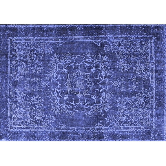 Ahgly Company Indoor Rectangle Persian Blue Traditional Area Rugs, 5' x 8'
