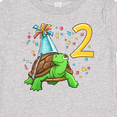 thumbnail image 4 of Inktastic 2nd Birthday Cute Turtle in Party Hat with Confetti Boys or Girls Baby T-Shirt, 4 of 5